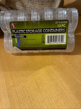 Plastic Storage Containers - Clear (12 PC)